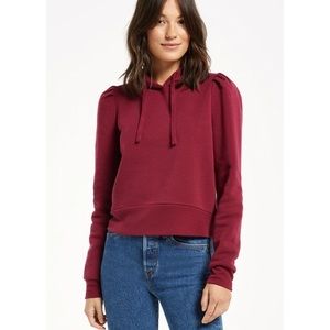 NWT Z Supply Logan puff sleeve hoodie - M
